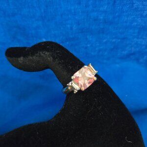 Claire's Pink Gemstone & Silver Ring Women's Size 6